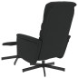 vidaXL Sillón reclinable con reposapiés cuero sintético negro vidaXL Sillón reclinable con reposapiés cuero sintético negro