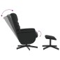 vidaXL Sillón reclinable con reposapiés cuero sintético negro vidaXL Sillón reclinable con reposapiés cuero sintético negro