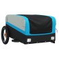 vidaXL Remolque para bicicleta hierro negro y azul 30 kg vidaXL Remolque para bicicleta hierro negro y azul 30 kg