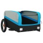 vidaXL Remolque para bicicleta hierro negro y azul 30 kg vidaXL Remolque para bicicleta hierro negro y azul 30 kg
