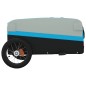 vidaXL Remolque para bicicleta hierro negro y azul 30 kg vidaXL Remolque para bicicleta hierro negro y azul 30 kg