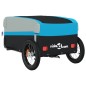 vidaXL Remolque para bicicleta hierro negro y azul 30 kg vidaXL Remolque para bicicleta hierro negro y azul 30 kg