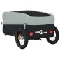 vidaXL Remolque para bicicleta hierro negro y gris 30 kg vidaXL Remolque para bicicleta hierro negro y gris 30 kg