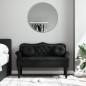 vidaXL Banco con cojines terciopelo negro 120,5x65x75 cm