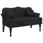 vidaXL Banco con cojines terciopelo negro 120,5x65x75 cm