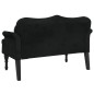 vidaXL Banco con cojines terciopelo negro 120,5x65x75 cm