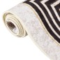 vidaXL Alfombra lavable antideslizante blanco y negro 120x170 cm vidaXL Alfombra lavable antideslizante blanco y negro 120x170 cm