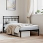 vidaXL Estructura de cama con cabecero metal negro 100x190 cm vidaXL Estructura de cama con cabecero metal negro 100x190 cm