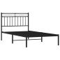 vidaXL Estructura de cama con cabecero metal negro 100x190 cm vidaXL Estructura de cama con cabecero metal negro 100x190 cm