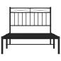 vidaXL Estructura de cama con cabecero metal negro 100x190 cm vidaXL Estructura de cama con cabecero metal negro 100x190 cm