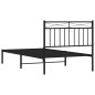 vidaXL Estructura de cama con cabecero metal negro 100x190 cm vidaXL Estructura de cama con cabecero metal negro 100x190 cm