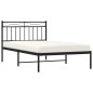 vidaXL Estructura de cama con cabecero metal negro 107x203 cm vidaXL Estructura de cama con cabecero metal negro 107x203 cm