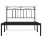 vidaXL Estructura de cama con cabecero metal negro 107x203 cm vidaXL Estructura de cama con cabecero metal negro 107x203 cm