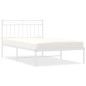 vidaXL Estructura de cama de metal con cabecero blanco 100x200 cm vidaXL Estructura de cama de metal con cabecero blanco 100x200 cm