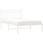 vidaXL Estructura de cama de metal con cabecero blanco 100x200 cm vidaXL Estructura de cama de metal con cabecero blanco 100x200 cm
