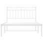 vidaXL Estructura de cama de metal con cabecero blanco 100x200 cm vidaXL Estructura de cama de metal con cabecero blanco 100x200 cm