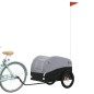 vidaXL Remolque para bicicleta hierro negro y gris 45 kg vidaXL Remolque para bicicleta hierro negro y gris 45 kg