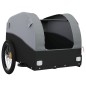 vidaXL Remolque para bicicleta hierro negro y gris 45 kg vidaXL Remolque para bicicleta hierro negro y gris 45 kg