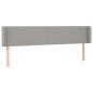 vidaXL Cabecero con LED de tela gris claro 183x16x78/88 cm