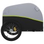 vidaXL Remolque para bicicleta hierro negro y verde 45 kg
