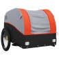 vidaXL Remolque para bicicleta hierro negro y naranja 45 kg vidaXL Remolque para bicicleta hierro negro y naranja 45 kg