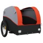 vidaXL Remolque para bicicleta hierro negro y naranja 45 kg vidaXL Remolque para bicicleta hierro negro y naranja 45 kg
