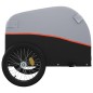 vidaXL Remolque para bicicleta hierro negro y naranja 45 kg vidaXL Remolque para bicicleta hierro negro y naranja 45 kg