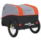 vidaXL Remolque para bicicleta hierro negro y naranja 45 kg vidaXL Remolque para bicicleta hierro negro y naranja 45 kg