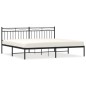 vidaXL Estructura de cama con cabecero metal negro 200x200 cm