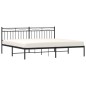 vidaXL Estructura de cama con cabecero metal negro 200x200 cm