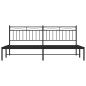 vidaXL Estructura de cama con cabecero metal negro 200x200 cm