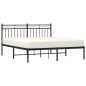 vidaXL Estructura de cama con cabecero metal negro 150x200 cm vidaXL Estructura de cama con cabecero metal negro 150x200 cm