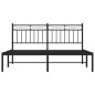 vidaXL Estructura de cama con cabecero metal negro 150x200 cm vidaXL Estructura de cama con cabecero metal negro 150x200 cm
