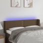 vidaXL Cabecero con LED de tela marrón oscuro 147x16x78/88 cm vidaXL Cabecero con LED de tela marrón oscuro 147x16x78/88 cm