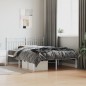 vidaXL Estructura de cama de metal con cabecero blanca 140x190 cm vidaXL Estructura de cama de metal con cabecero blanca 140x190 cm