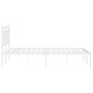 vidaXL Estructura de cama de metal con cabecero blanca 140x190 cm vidaXL Estructura de cama de metal con cabecero blanca 140x190 cm