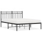 vidaXL Estructura de cama con cabecero metal negro 140x190 cm vidaXL Estructura de cama con cabecero metal negro 140x190 cm