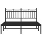 vidaXL Estructura de cama con cabecero metal negro 140x190 cm vidaXL Estructura de cama con cabecero metal negro 140x190 cm