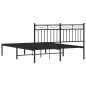 vidaXL Estructura de cama con cabecero metal negro 140x190 cm vidaXL Estructura de cama con cabecero metal negro 140x190 cm