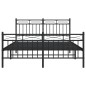 vidaXL Estructura de cama cabecero y pie de cama metal negro 140x190cm vidaXL Estructura de cama cabecero y pie de cama metal negro 140x190cm