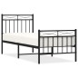 vidaXL Estructura de cama con cabecero y estribo metal negro 80x200 cm vidaXL Estructura de cama con cabecero y estribo metal negro 80x200 cm