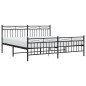 vidaXL Estructura de cama cabecero y pie de cama metal negro 183x213cm vidaXL Estructura de cama cabecero y pie de cama metal negro 183x213cm