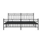 vidaXL Estructura de cama cabecero y pie de cama metal negro 183x213cm vidaXL Estructura de cama cabecero y pie de cama metal negro 183x213cm