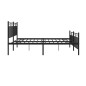 vidaXL Estructura de cama cabecero y pie de cama metal negro 183x213cm vidaXL Estructura de cama cabecero y pie de cama metal negro 183x213cm