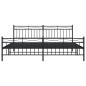 vidaXL Estructura de cama cabecero y pie de cama metal negro 200x200cm