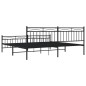 vidaXL Estructura de cama cabecero y pie de cama metal negro 200x200cm