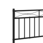 vidaXL Estructura de cama cabecero y pie de cama metal negro 200x200cm