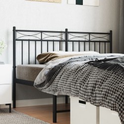 vidaXL Cabecero de metal negro 135 cm