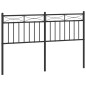 vidaXL Cabecero de metal negro 135 cm