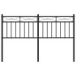vidaXL Cabecero de metal negro 135 cm